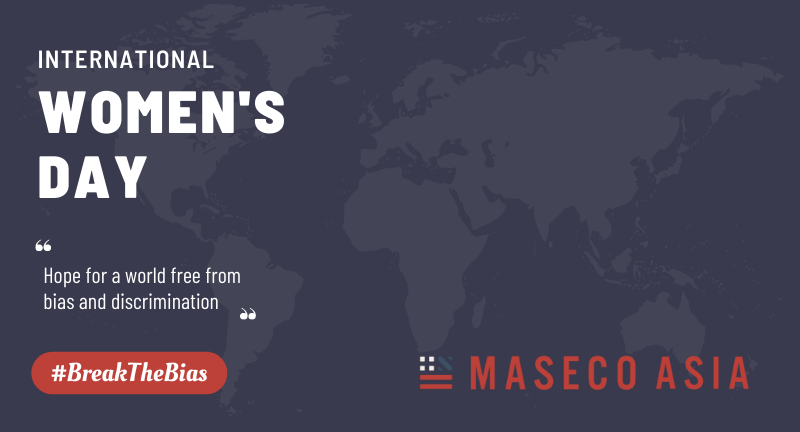 MASECOAsia's tweet photo. Today at MASECO Asia we celebrate #InternationalWomensDay, a day celebrated globally to commemorate the social, economic, cultural and political achievements of women. The day marks a call to action for accelerating #GenderEquality and to celebrate women’s achievements. #IWD2022 https://t.co/nOuikJOsQv