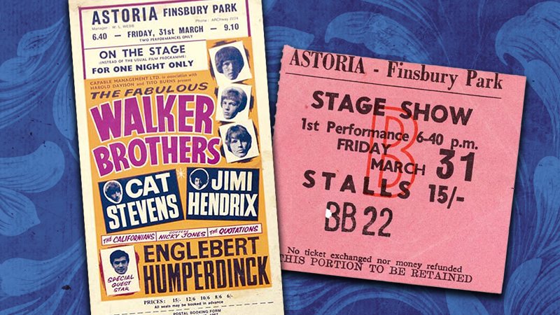 March 31, 1967 marked the opening night for The JimI Hendrix Experience's first extensive UK Tour as part of the packaged artists Tour including The Walker Brothers, Englebert Humperdinck, Cat Stevens and others.  #JimiHendrix #UKTour #Astoria #BlackElvis #FinsburyPark