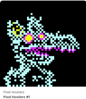pixelhowlerz's tweet photo. A 1/1 auction to benefit #Ukraine in the works with the attached Pixel Howlerz..  Stay tuned.  This bad bow is animated and seizure inducing!  #nft #charity #nfts @HOWLERZNFT https://t.co/y90NKYeFVg