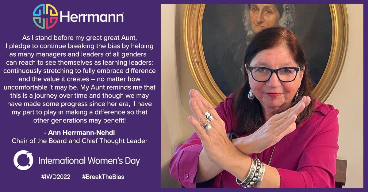 Below is my pledge to #breakthebias this #iwd22. As a women owned business. I am incredibly grateful and proud of all the women and Herrmann team members who are committed to breaking bias, and inspiring their colleagues, clients and families every day.#iwd2022 #breakthebias2022