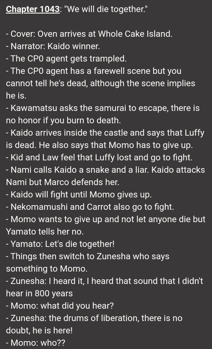 Opspoiler One Piece Chapter 1043 Spoiler Summary Onepiece Onepiece1043 T Co Hyteclfgbe Twitter