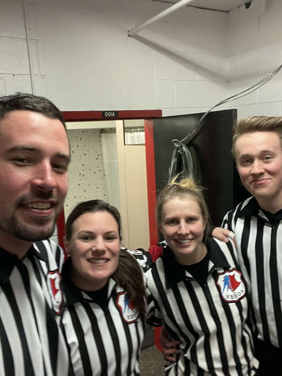 There are some games you look forward to working more than others. Working with these two Women is no exception. Blazing the trail for young women in stripes all across this province! Keep doing what you do Meg and Alyssa #localstripes #InternationalWomensDay