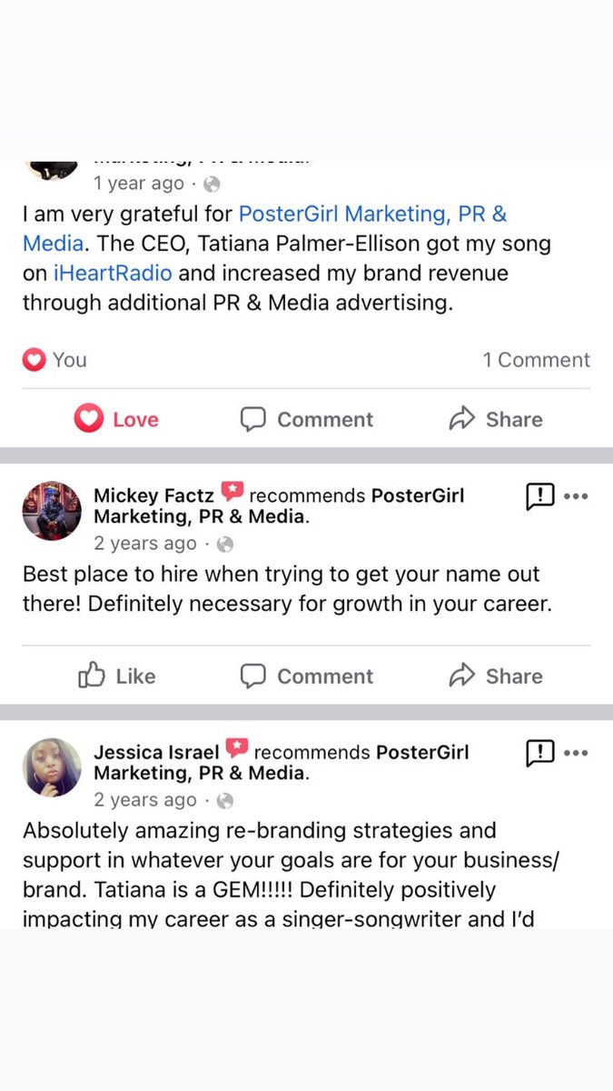 PosterGirlMPRM's tweet photo. Read these amazing reviews from all of my satisfied business clientele! #Contact @PosterGirlMarketing Media Group to help maximze your #Business/Brand's Return On Investment. #CallNow/#LlameAhora (347) 786-7998!
Free business consultation link in the Bio
#sales #marketing #sale https://t.co/thelFKSiBv