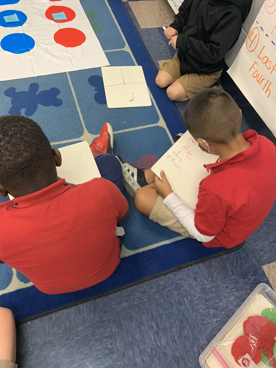 mrs_nehring's tweet image. Practicing two-digit addition and subtraction today with twister! They are getting so good at using a strategy that works best for them! #100chart #tensandones