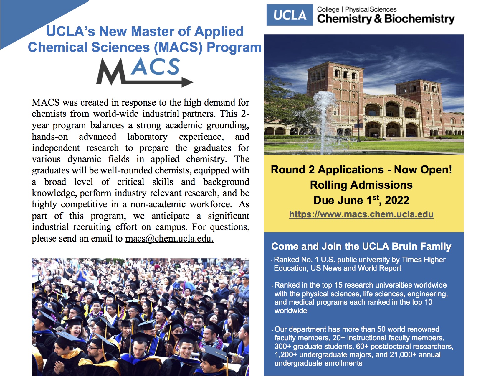 UCLAMACS on Twitter "Applications are Now Open for Rolling Admissions