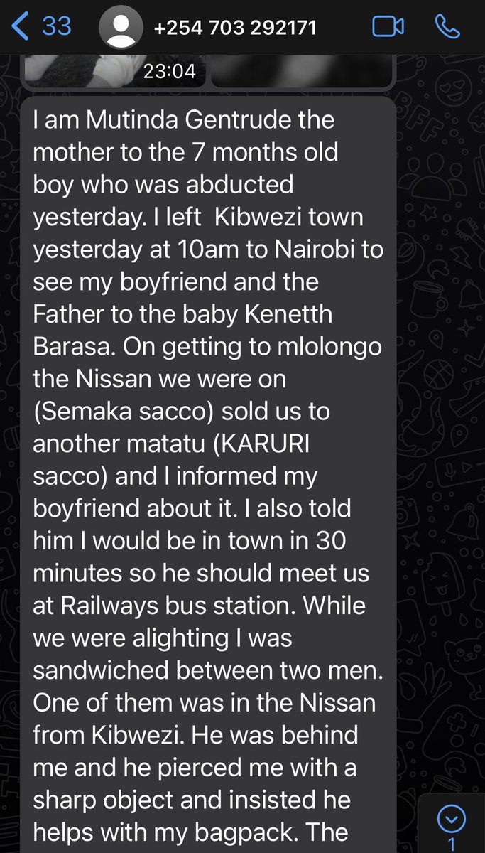 bonifacemwangi's tweet photo. Help find Baby Robert Obama who was abducted at Railways Bus station in Nairobi on 7th March 2022. https://t.co/kjLrVVUvlI