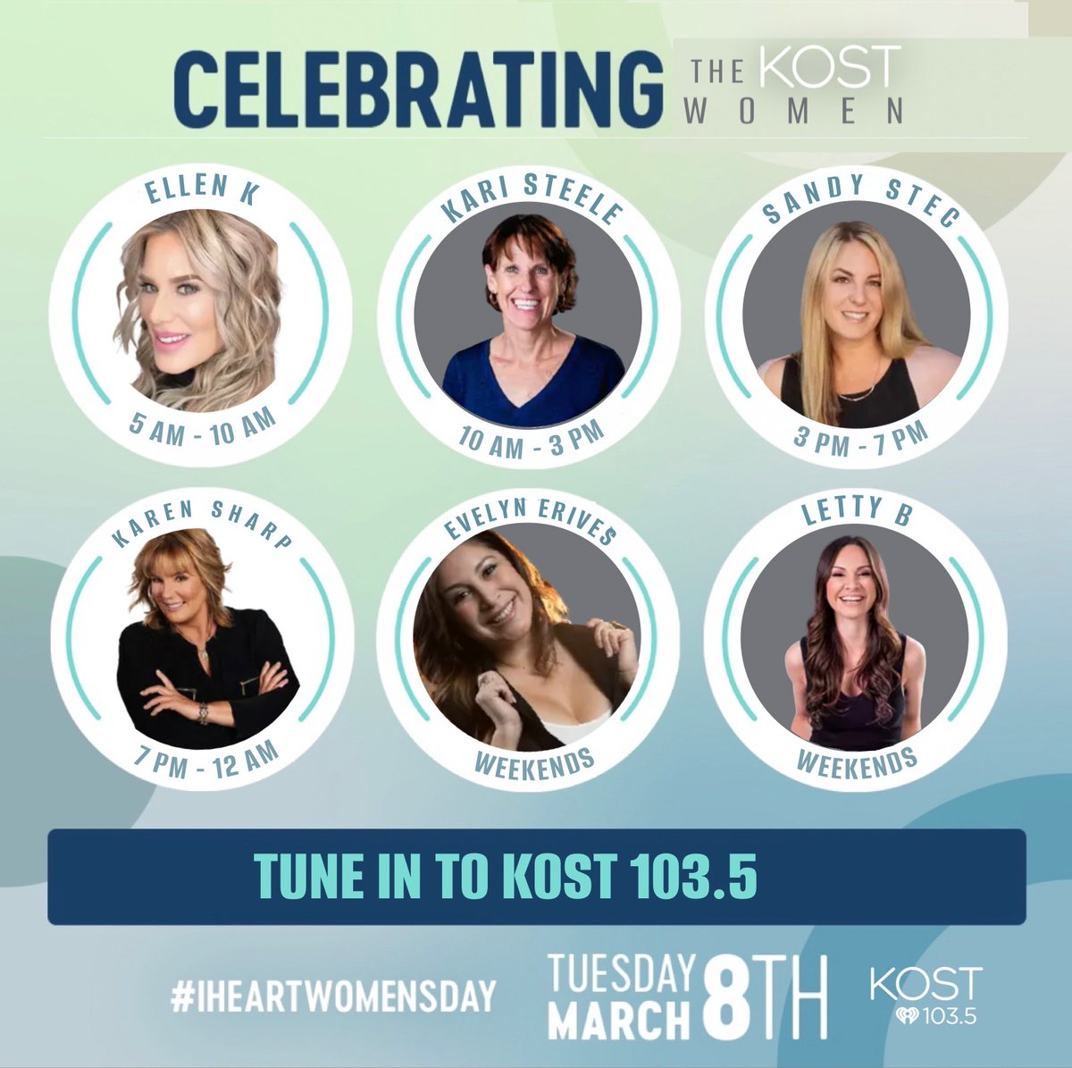 kost1035fm's tweet photo. We’re grateful to have some of the BEST in the biz right here on KOST! Happy #InternationalWomensDay from all of us at KOST 103.5! ❤️👸🏾👸🏼👸🏽👸🏾👸🏿 #KOST https://t.co/W1rkedV34x
