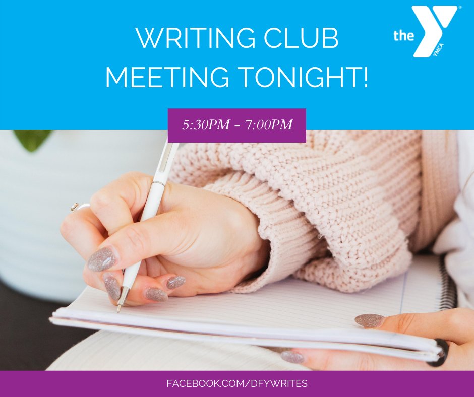 rw_franklin's tweet image. Need an excuse and distraction-free space to write? Join us at the Davis Family YMCA for an hour and a half of writing (prompts provided)! NO MEMBERSHIP REQUIRED!!

#dfywrites #writingcommunity #WritingClub #youngstownymca #davisfamilyymca