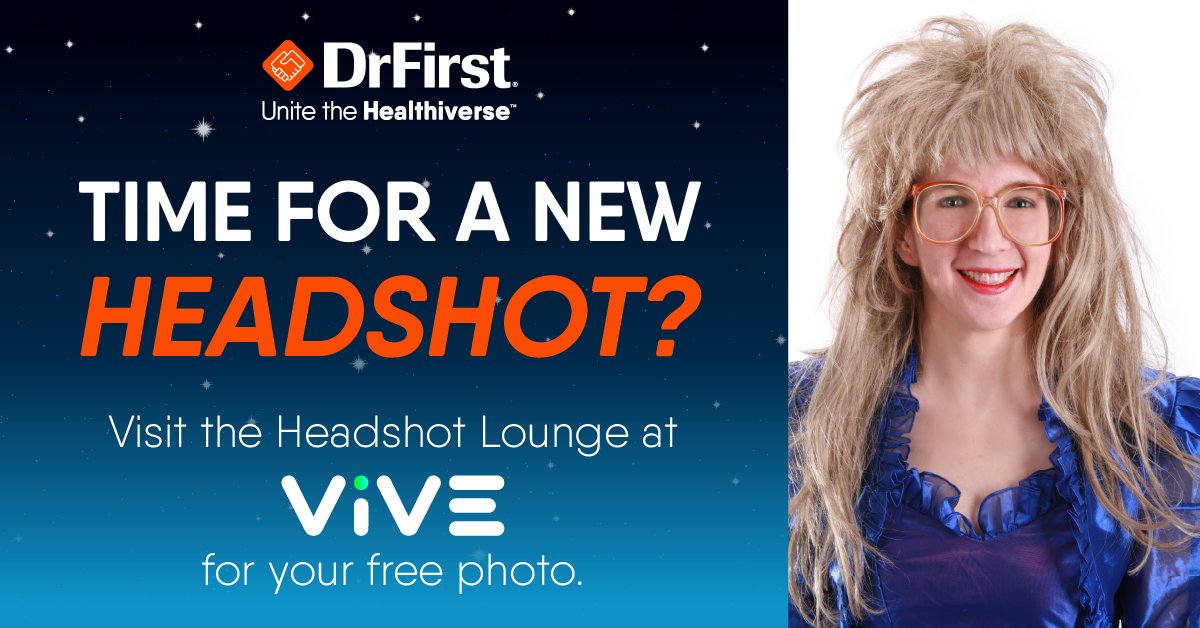 Congrats to yesterday’s winner of our raffle at #ViVE2022! Mirela Gheorghiu won $100 for stopping by the Headshot Lounge and entering at Booth 944. Get your new photo today and enter to win! #DrFirstHeadshot