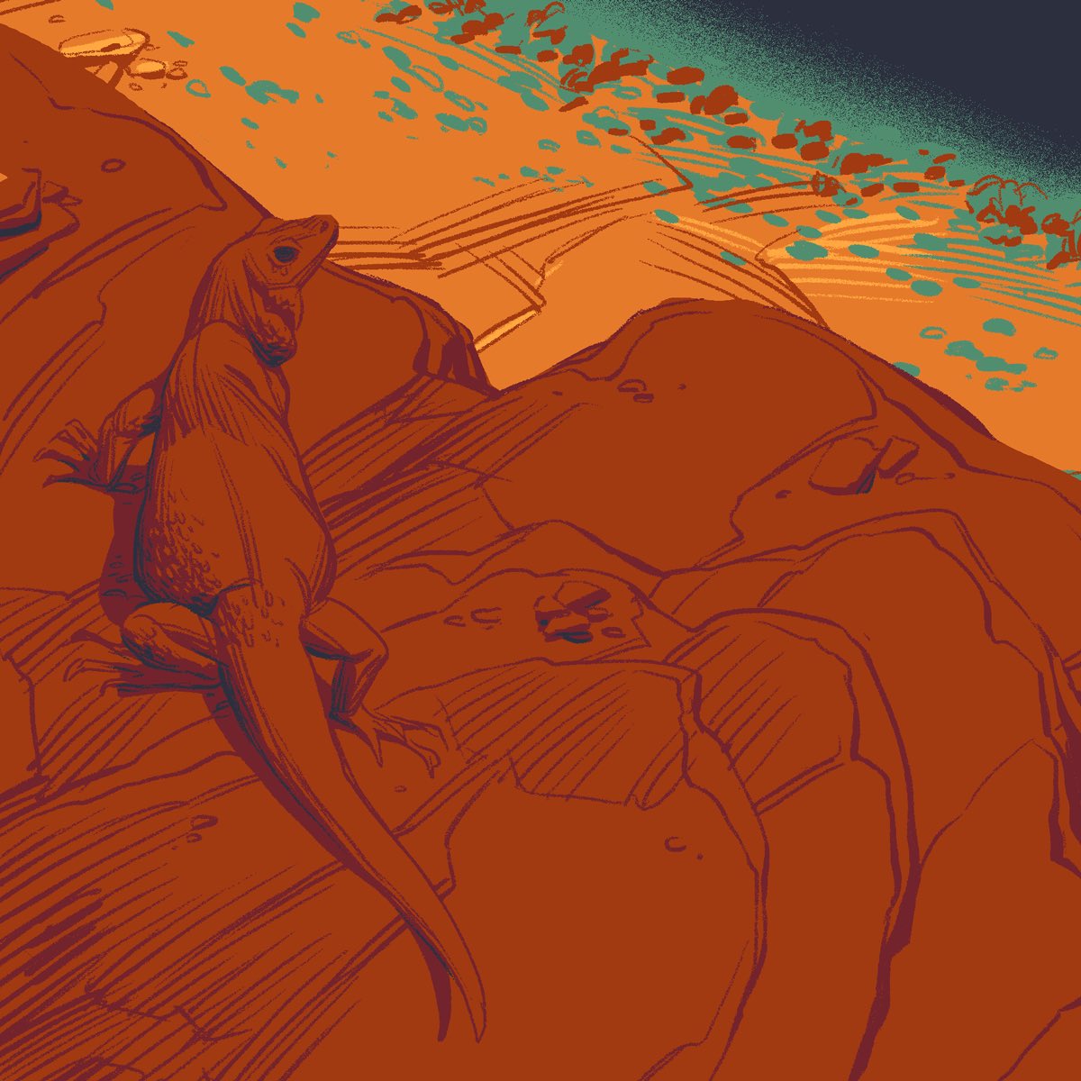 been sitting on this one for a while: <a href="/fiftynineparks/">59 PS</a> just announced my fourth poster in their series, Horseshoe Bend at Glen Canyon! Who am I to ever say no to drawing some sheer cliffs of Navajo Sandstone, honestly🏜👀

7 color screen print, 18x24”, available now in their shop: