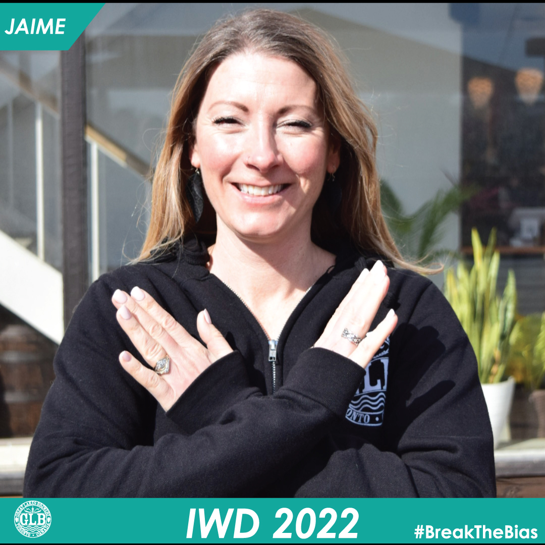 My name is Jaime. I make sure our restaurant and bar partners are well-stocked with #FreshGLB. I’m extremely fortunate to have a lot of very strong and influential women in my circle that I learn from. Collectively we can all #BreakTheBias. Read more on GLB Instagram. #IWD2022