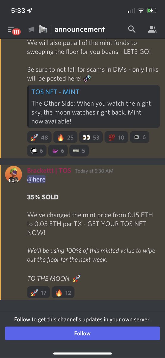 K57308307's tweet photo. Guys, TOS’s discord just got hacked, DONOT CLICK ON THOSE WEBSITES!
If u have already clicked on or even connected ur wallet, make sure to transfer ur properties to a new wallet as soon as possible.#tos #theothersideNFT https://t.co/7nQ9CxIzfQ