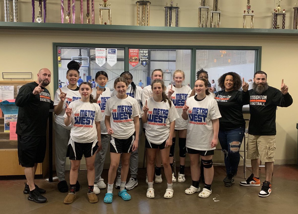 Coach_JeffLogan's tweet photo. Metro West Division 2 8th Grade Girls Champions. We’re not done yet, we want that Metro West Division 1 Championship 🏆!!!! Got a big game on Saturday to advance to the championship game..
LETS GO STOGHTON!!!!!!!
#StoughtonTravel 
#OneTeamOneVoiceOneFamily https://t.co/9mByvpm5uC