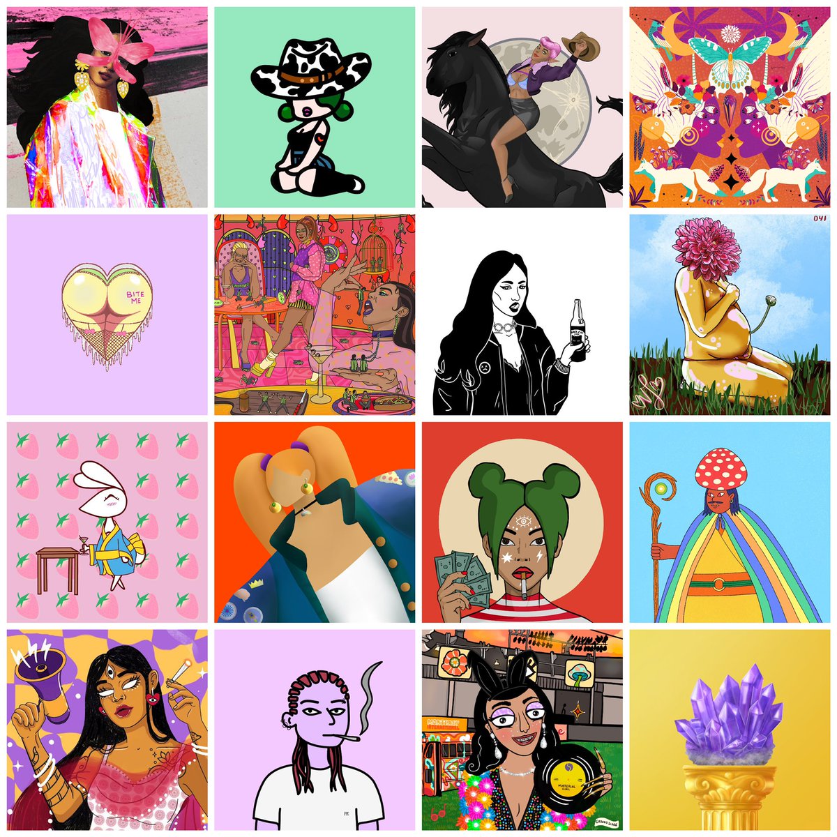 acidgirlsnft's tweet photo. Some of my newest and favorite NFTs from women. I’m happy to be able to collect more and support so many talented artists in this space. Can’t wait to add more🫂💖🥳🎉✨

#IWD2022 #NFTWomenUnite #WomensDay #NFTCommunity https://t.co/pe22vjgHPo