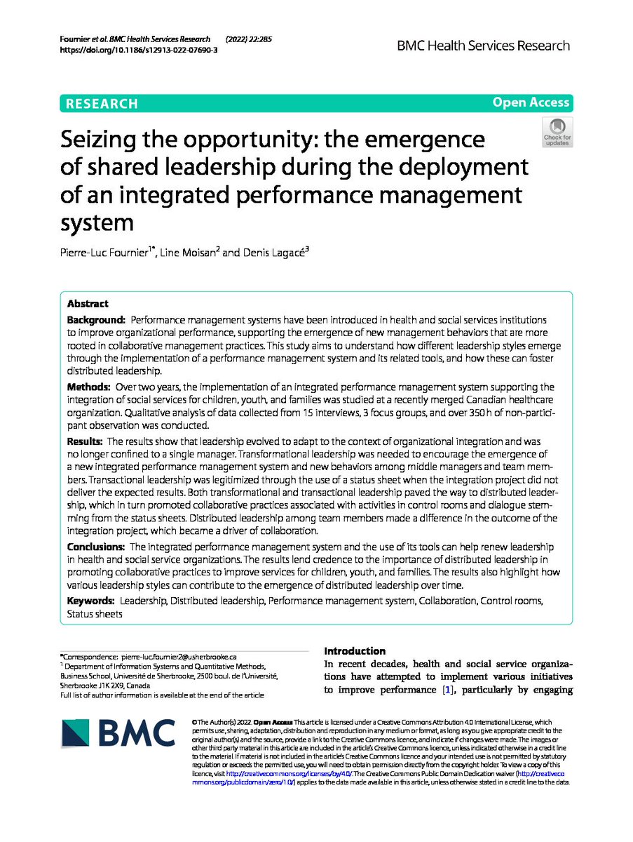 CLEARberkeley's tweet image. Seizing the opportunity: the emergenceof shared leadership during the deploymentof an integrated performance managementsystem - clear.berkeley.edu/?p=1259