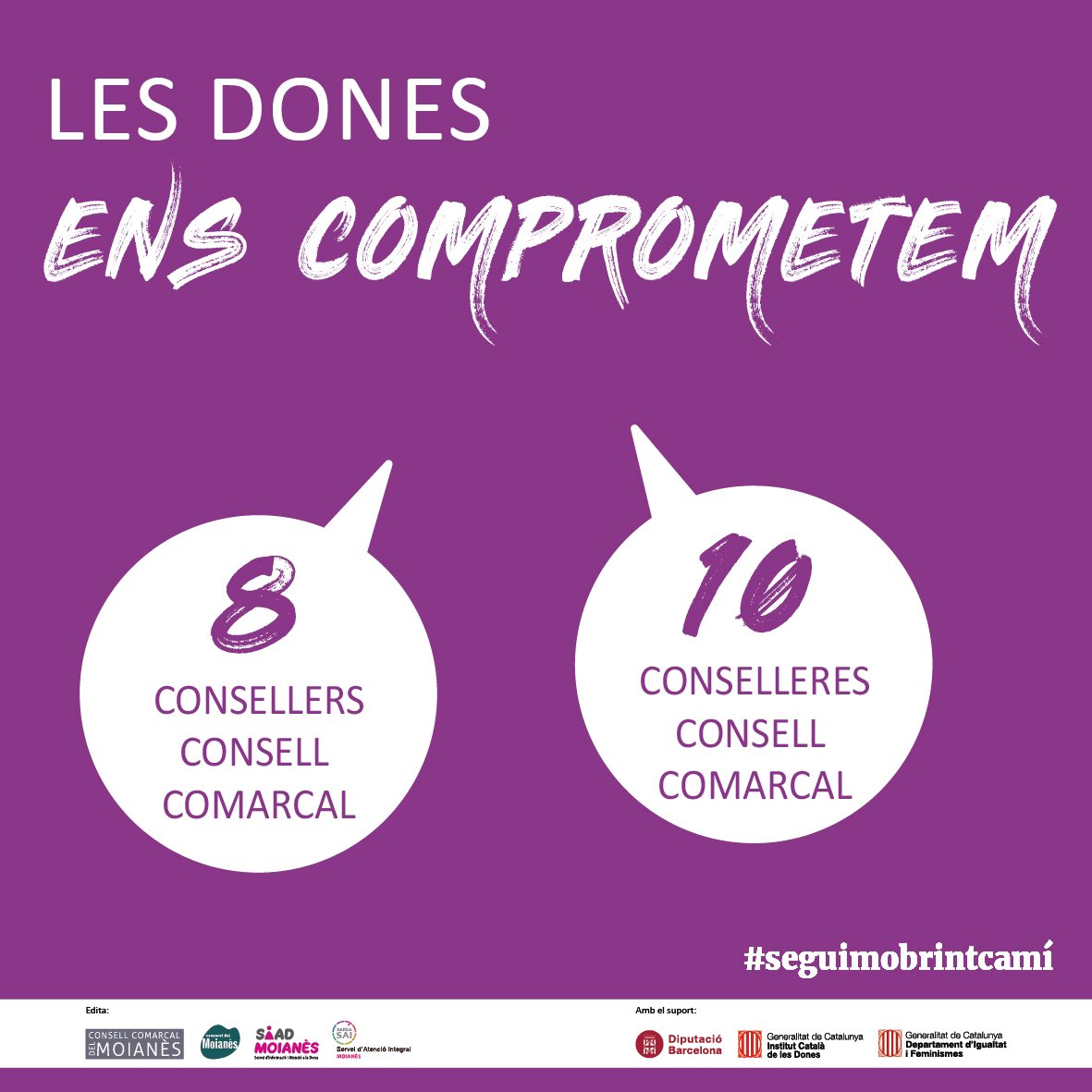 MontseGirbi's tweet photo. 💜 Som 10 Conselleres a @comarcamoianes 

💜💜 I @Junts_Moianes en som 5 💪🏽 https://t.co/LsmFVQnIZ6