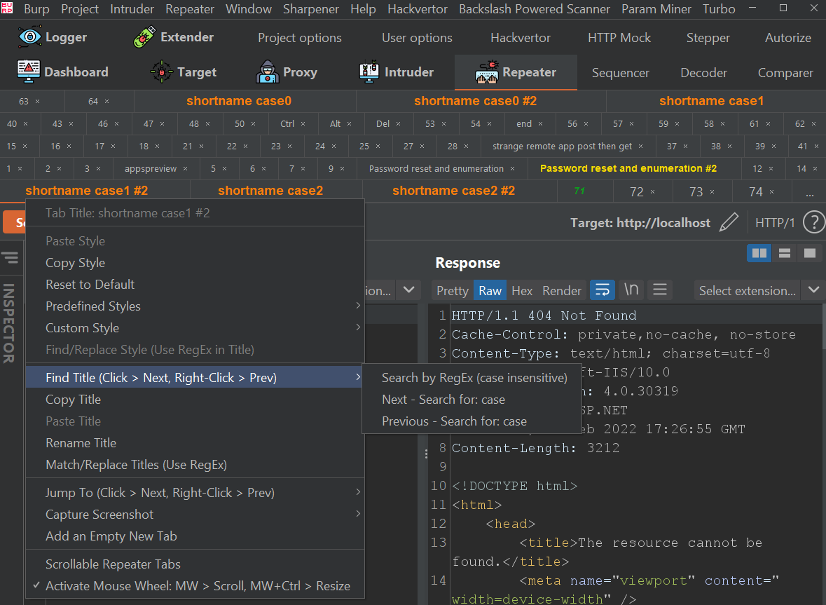 Sharpener v1.09 is out. It is a must have extension for serious Burp users IMHO before its major UI revamp anyway. 

I don't know about you, but I cannot Burp properly without it!!!
github.com/mdsecresearch/…

#BurpSuite #MDSec #Extension #AppSec
<a href="/MDSecLabs/">MDSec</a>