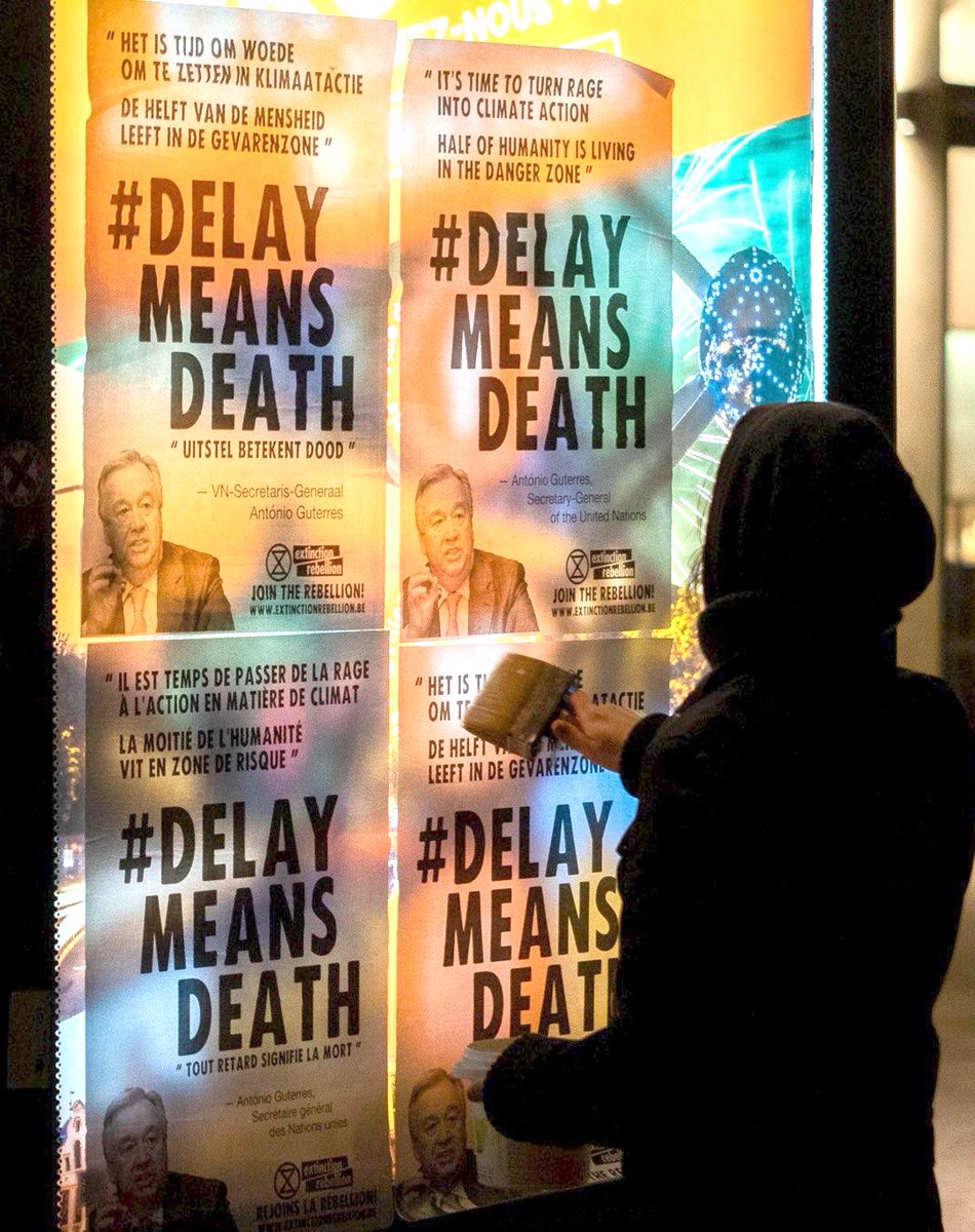 ExtinctionR's tweet photo. #DelayMeansDeath says António Guterres.
Make those words resonate everywhere.

It's time to turn rage into climate action.
Print these posters! https://t.co/tXkkIKWT0C https://t.co/KPQqJnXxGf