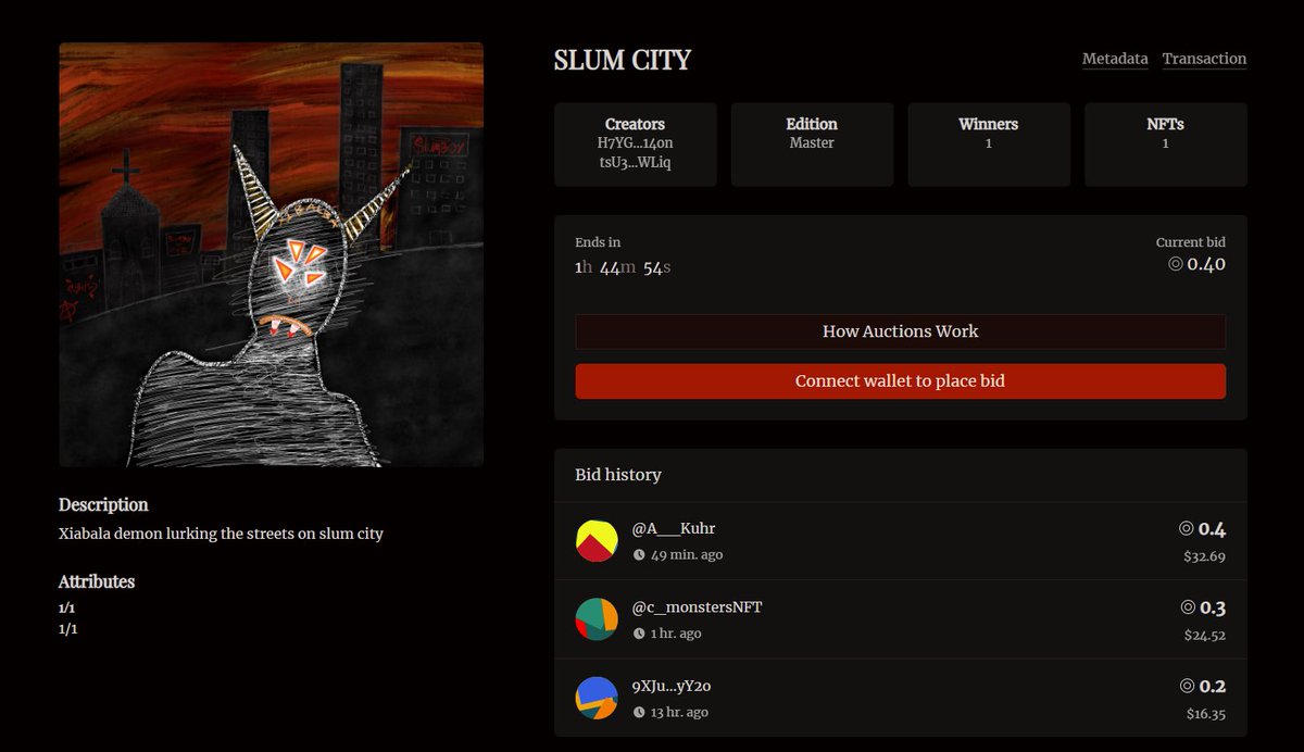 AYOOO LESS THAN 2HRS!! ⚠️⚠️⚠️

Current Bid: .4
Tick Size: .1

THANK YOU FOR ALL THAT HAVE BIDDED SO FAR. GANGGANG 🖤😈🤝