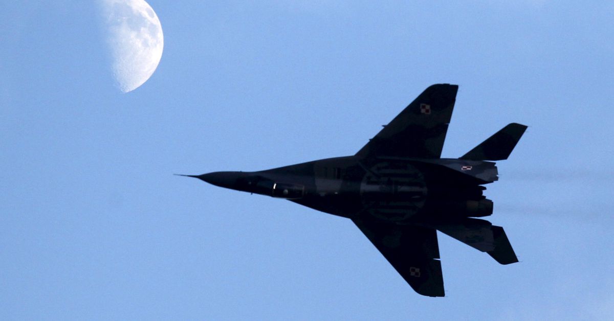 Reuters's tweet photo. U.S. surprised at Poland's decision to give it fighter jets for Ukraine https://t.co/B3y7xNbeUv https://t.co/VQS3k6oNdK