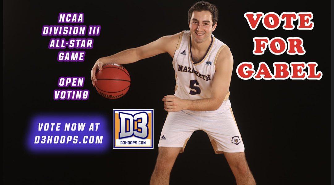 Voting is now open for the D3 All Star game! Everyone go vote for Gabel here! :

d3hoops.com/notables/2022/…

#D3Hoops #NazBasketball #FlyWithUs