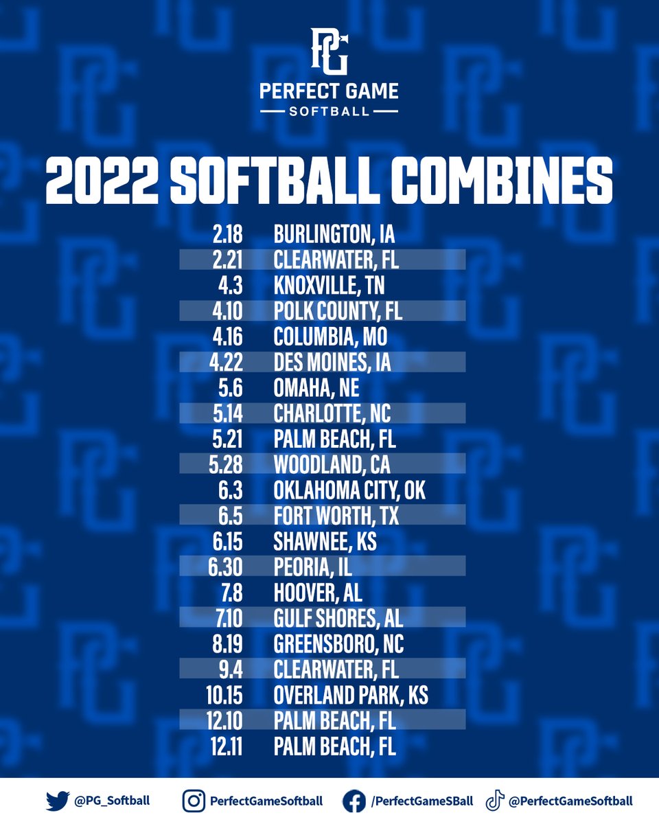 PG 2022 Softball Combines Knoxville, TN Where You At? - We will be onsite April 3rd Register today for this Combine Experience! perfectgame.org/softball/