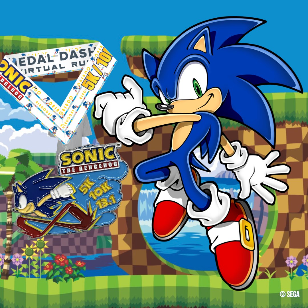 MedalDash's tweet photo. When it comes to Sonic…you gotta go fast! Think you got ‘Sonic Speed’!? Grab friends and family and step it up in the ‘Sonic Challenge’ by conquering a 5K/10K/13.1 run or walk to earn limited edition, Officially Licensed ‘Sonic the Hedgehog’ Finisher Swag!  #SonicTheHedgehog https://t.co/OB6J2lEkDR