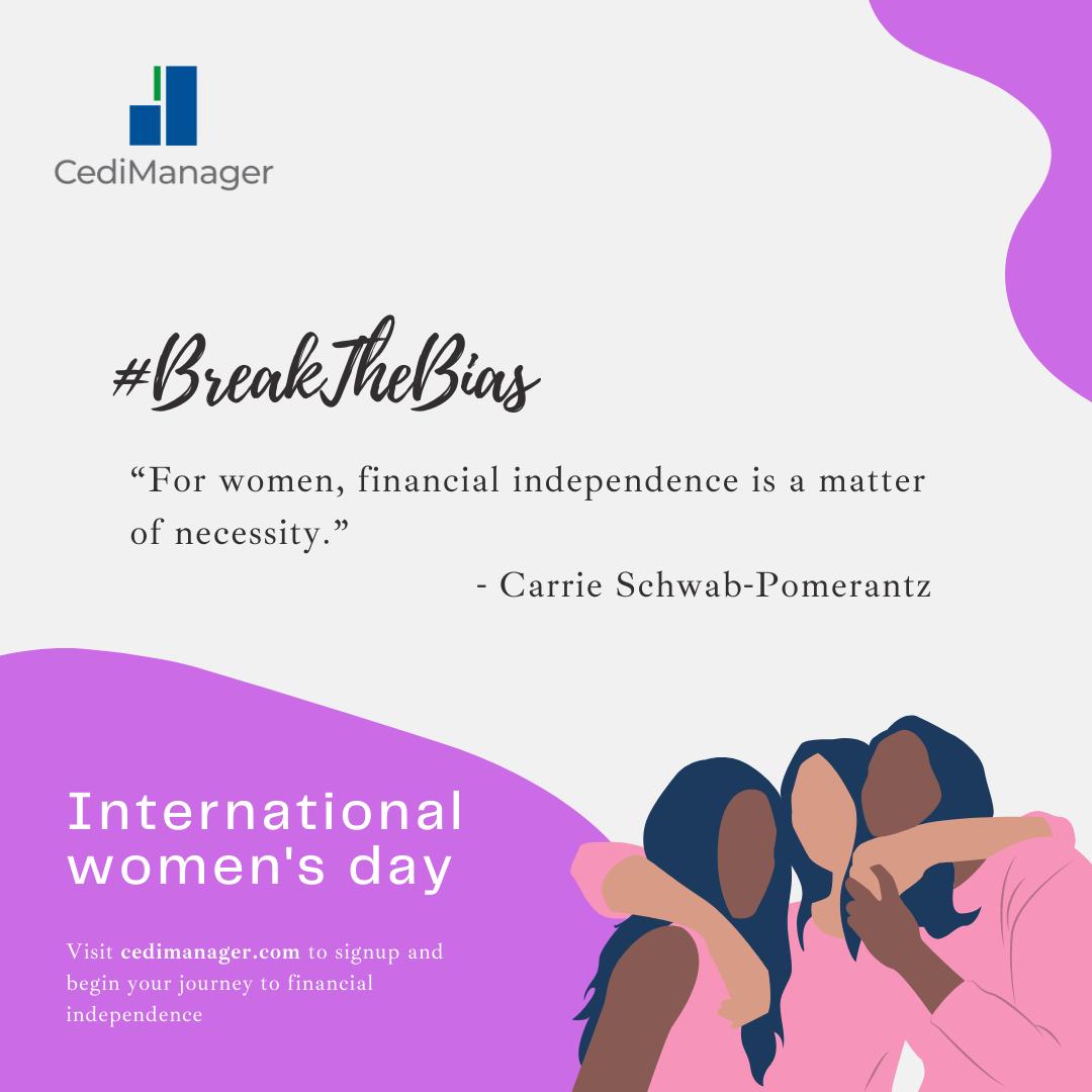 cedimanagerapp's tweet photo. Happy International Women's day from CediManager to all our Strong and Beautiful women. 

Visit https://t.co/cp7Q0wEKzZ to start investing today. https://t.co/t0MyDQ67yK