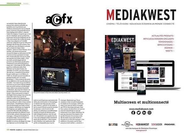 ACFX_STUDIO's tweet photo. Merci à Emma Deleva pour ce bel article sur Vision. Et si vous ne l’avez pas encore vu, Flashback est toujours sur @PrimeVideoFR . N’hésitez pas à vous abonner au magazine @Mediakwest #VisionbyACFX  Pour voir l’article :  https://t.co/fpZUbynBqx https://t.co/Shn1wDluOy