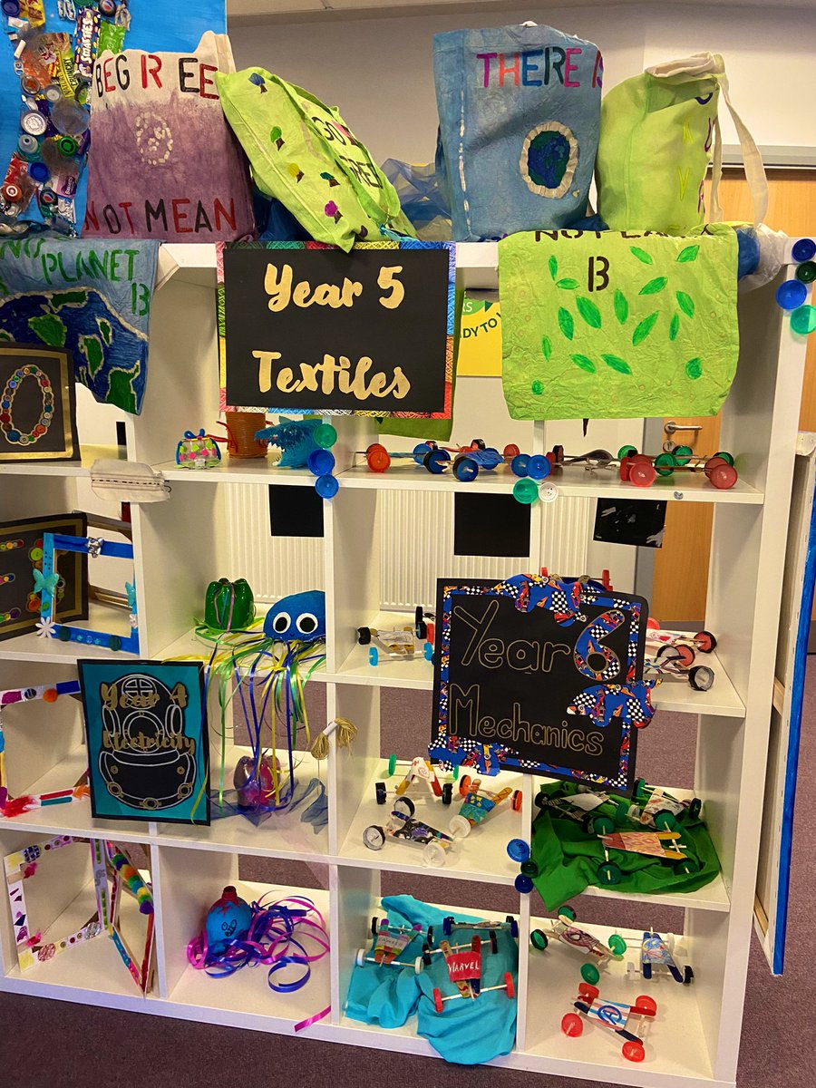 ArtRoundhay's tweet photo. Our wonderful DT display has now been updated with this year’s outcomes - I love being able to showcase the children’s work; spreading the DT magic around school✨✨✨ https://t.co/NFFCDqq1l6