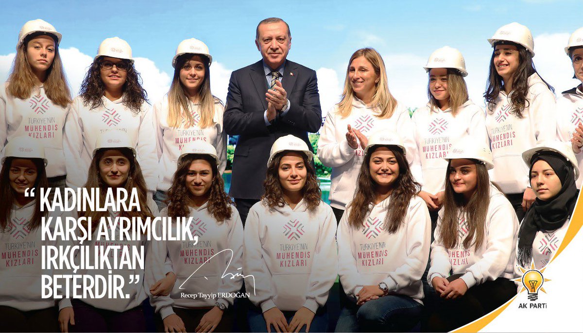 "Kadınlara karşı ayrımcılık, ırkçılıktan beterdir." Recep Tayyip Erdoğan 

Tüm kadınlarımızın Kadınlar günü kutlu olsun!
#8MartDünyaKadınlarGünü
#8MartKadınEmeği
