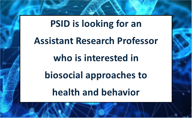 umpsid's tweet photo. PSID is searching for an Assistant Research Professor interested in the collection, creation, and analysis of intra- and intergenerational genomic data.

Job posting: https://t.co/vyRUUoQifl

#biosocial #epitwitter #biostatistics @umisr @UM_SRC

 Apply by April 2nd, 2022 https://t.co/Q8fWTcXM14