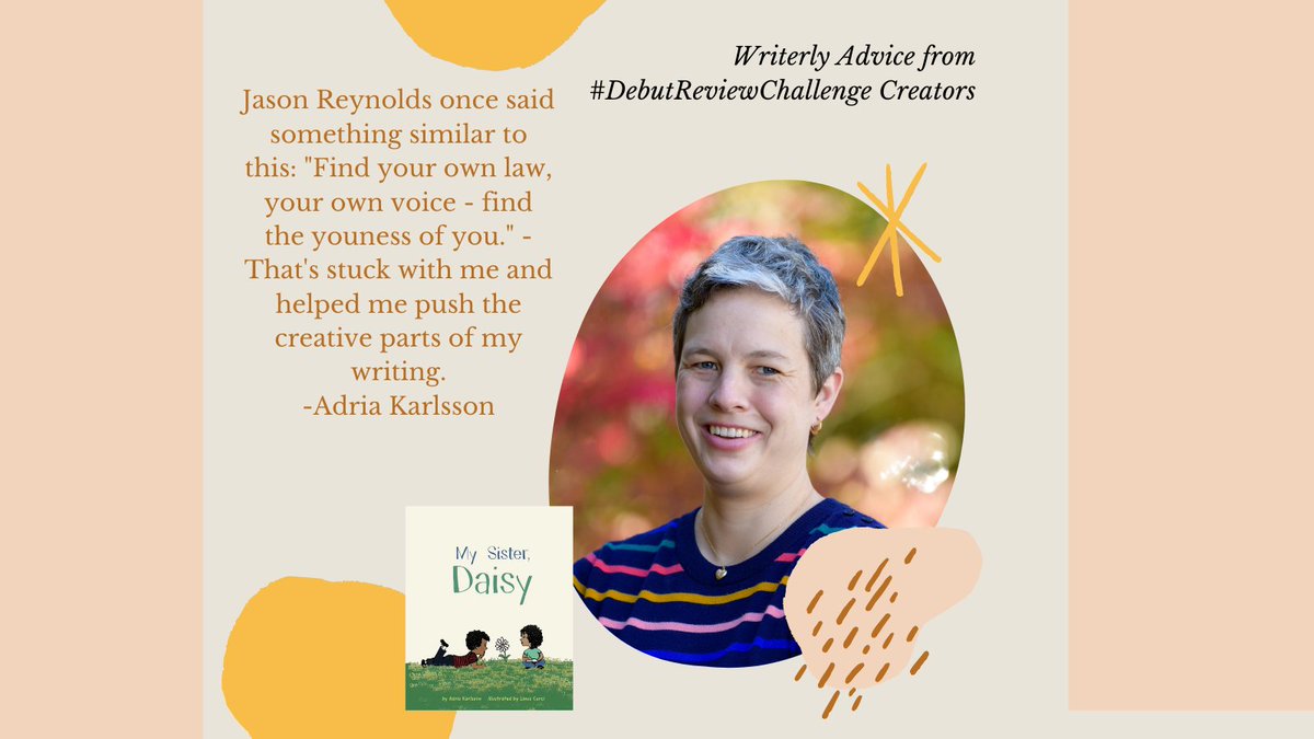 laura_renauld's tweet image. Here's some writerly advice from #DebutReviewChallenge author @adriakarlsson, inspired by @JasonReynolds83.

Have you reviewed a #Kidlit debut yet? Challenge ends 3/31. Details at laurarenauld.com. 5 reviews = 1 entry. #ReadReviewRepeat #WritingCommunity #PBChat