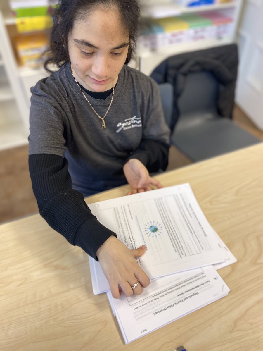 AchievablePrint's tweet photo. Today we practiced collating a printing job and customer service using our email skills. A huge thanks to all of the teachers at @Natick_HS who have been sending their print orders to us to complete! #vocationaltraining #printcenter #jobskills https://t.co/SReGcDj3Ql