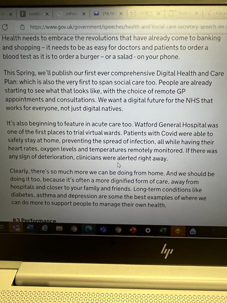 West Herts Teaching Hospitals NHS Trust (@westhertsnhs) on Twitter photo Great to hear <a href="/sajidjavid/">Sajid Javid</a> mention our virtual Covid hospital in his speech today <a href="/RCPhysicians/">Royal College of Physicians</a> We’re not stopping there: virtual COPD and heart failure model is up and running already! Great to hear <a href="/sajidjavid/">Sajid Javid</a> mention our virtual Covid hospital in his speech today <a href="/RCPhysicians/">Royal College of Physicians</a> We’re not stopping there: virtual COPD and heart failure model is up and running already!