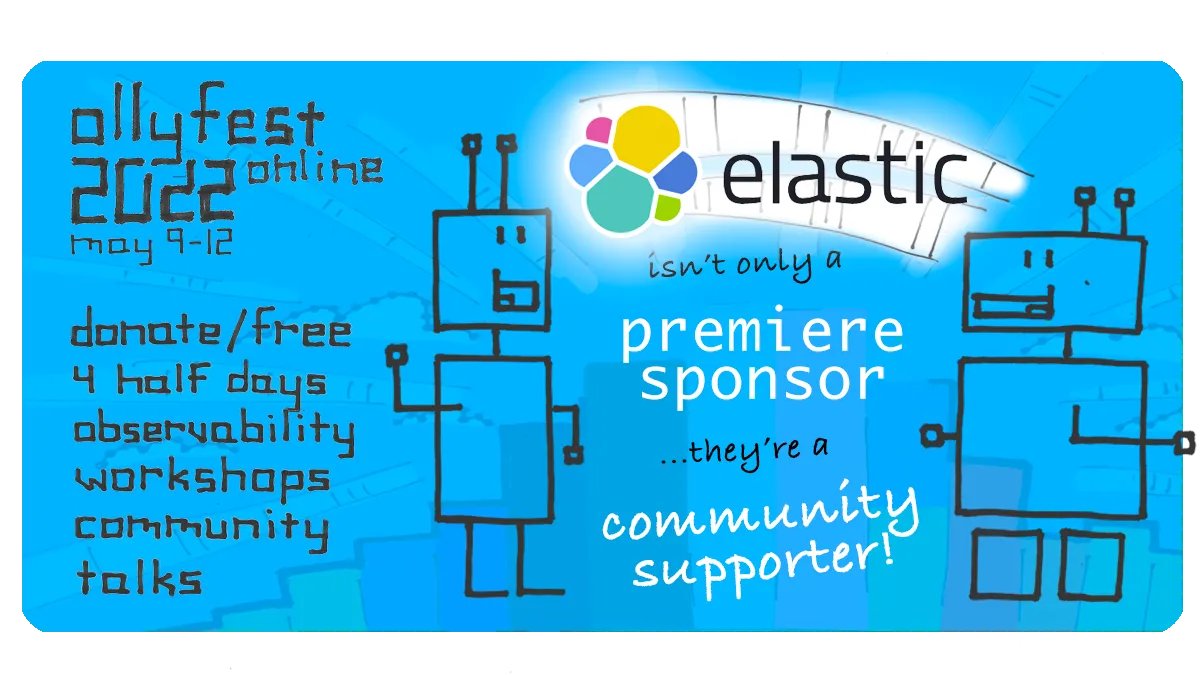 o11yfest's tweet image. Huge thanks to @elastic for support of our community! Get a ticket in &amp;lt;60s! buff.ly/3ClAYDe