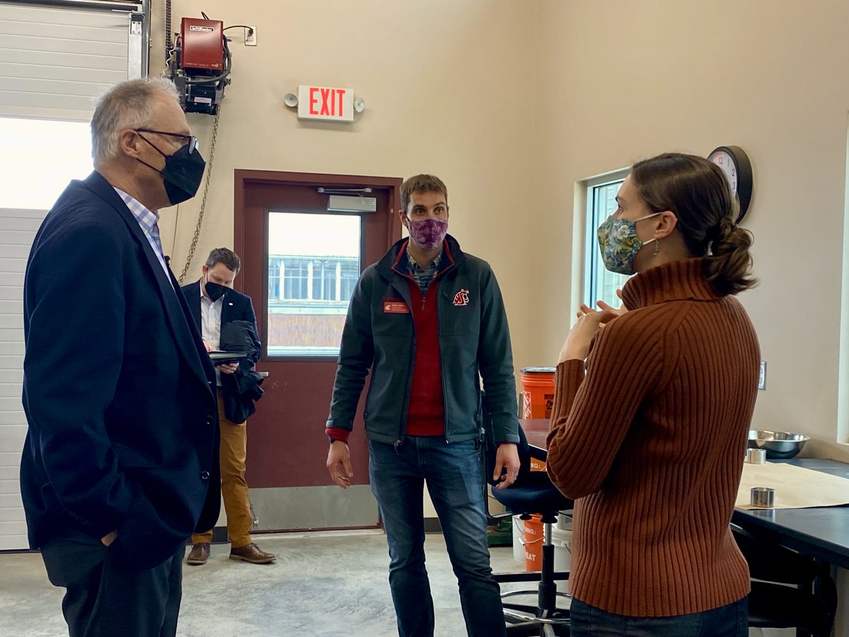 WSU_NWREC's tweet photo. On Monday, Governor @JayInslee visited NWREC to hear about our research on biodegradable plastic mulch and the Long Term Ag Research and Education (LTARE) plots part of the Washington Soil Health Initiative (WaSHI) @WSU_SoilHealth. Thank you, Governor, for your time and interest! https://t.co/8WFk3UWnjo