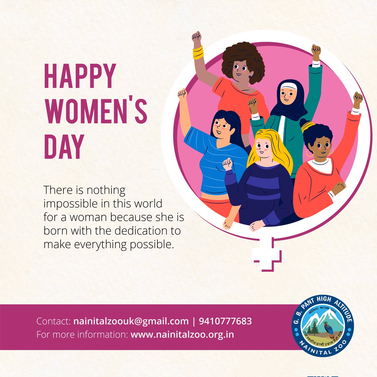 NainitalZ's tweet photo. Today, and every day, we celebrate all the amazing women in our lives and in our world. Happy Women's Day
.
.
#Nainital #nainitalzoo🐯 https://t.co/wm4rEbfYc3