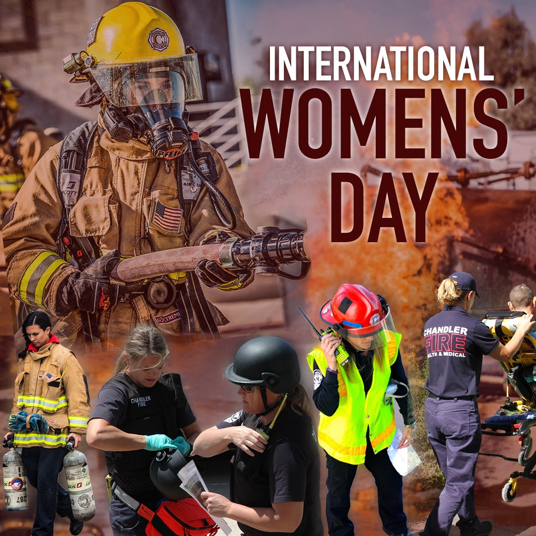Happy International Womens’ Day to all women! 🙌 We are grateful for all the women who serve in the Chandler Fire Department. From our Firefighters to Admin staff and the Crisis Response Team, thank you for your service, compassion, and dedication to the citizens of Chandler!