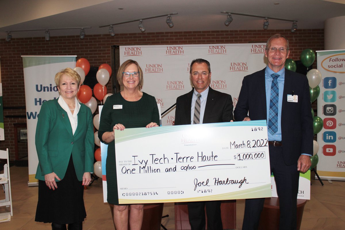 myunionhealth's tweet photo. Today, the Union Health Foundation announced a transformational gift of $1 million to @ivytechwv, the state’s No. 1-ranked program for associate degrees in nursing. The gift, the largest in campus history, will allow @ivytechwv to expand its School of Nursing enrollment. https://t.co/DUhBdbuCUE
