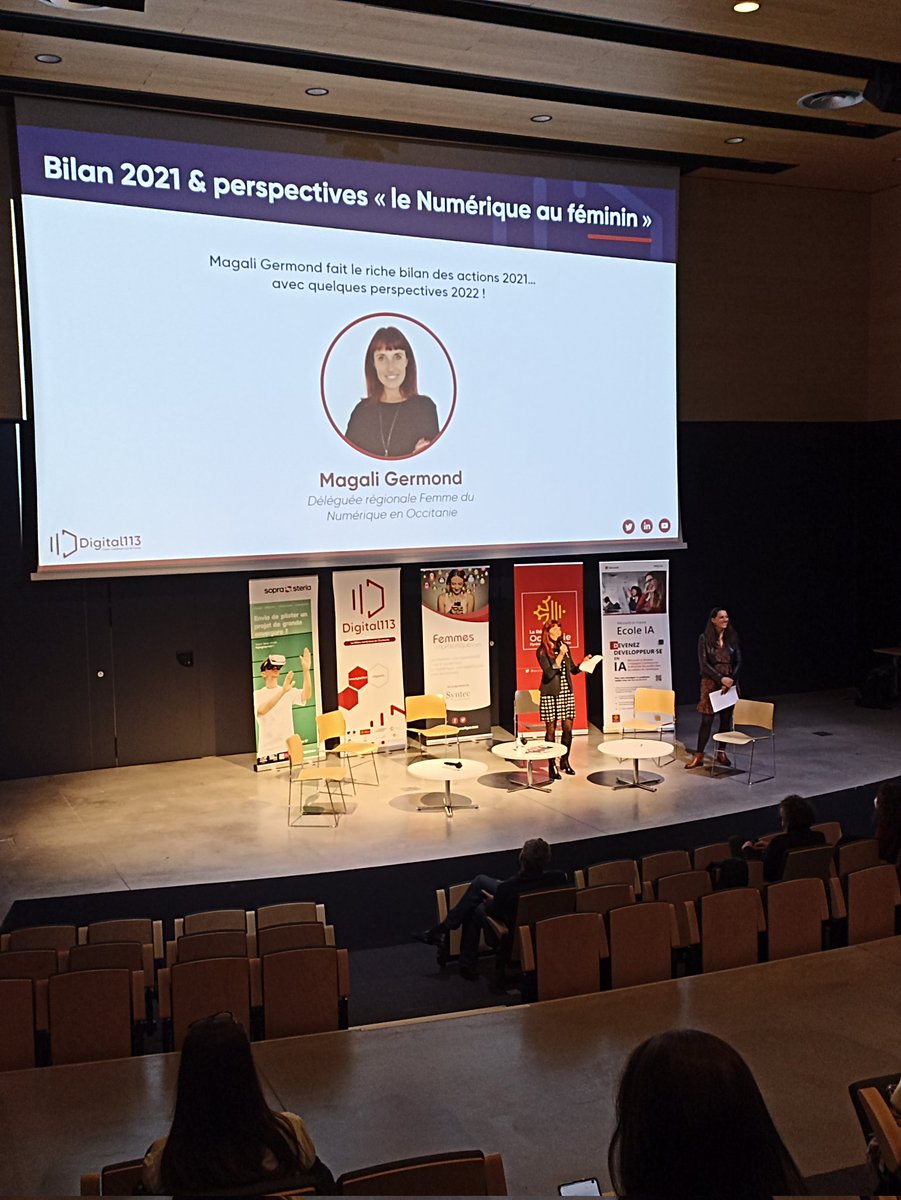 Ravi d'avoir pu ouvrir la soirée #IA au Féminin pour <a href="/Digital113_/">Digital 113</a> 👍🤘
Une grande soirée pour vous convaincre, mesdames, de rejoindre le secteur du #Numerique pour notamment participer à la réduction des biais algorithmiques 🎯 Go <a href="/GermondMagali/">Magali GERMOND</a> pour la suite des festivités 👍