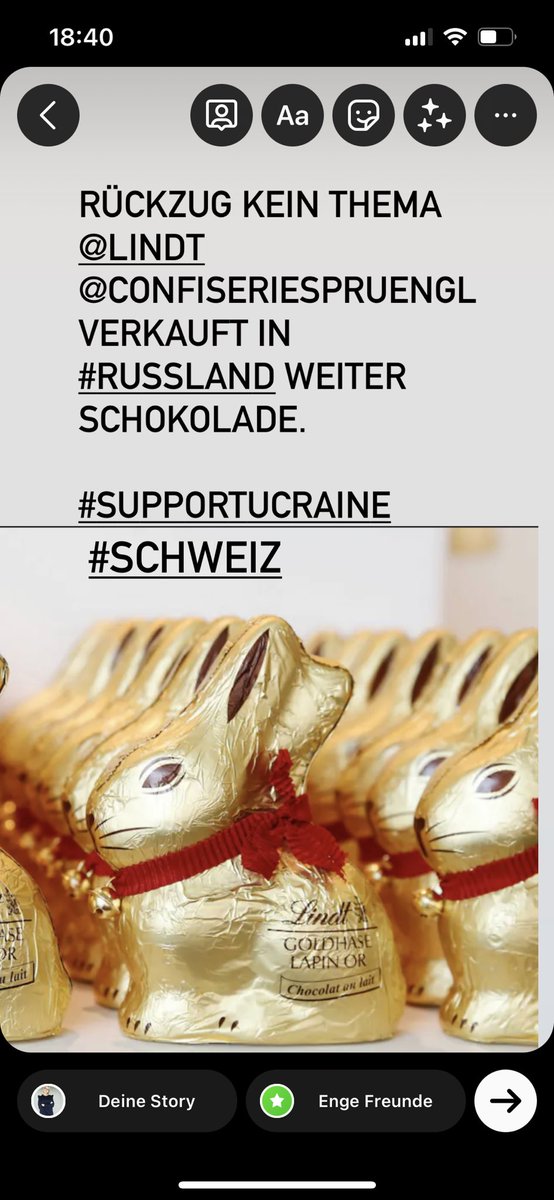 ElisaGiovanoli's tweet photo. Zuckerrausch? Gier? Oder Dummheit? Oder - Wenn der Zucker die Realität vernebelt. Ich werde Lindt und Sprüngli auslassen, morgen, übermorgen und Ostern! . #sprüngli #lindt #schweiz #schokolade #swisschocolate https://t.co/HW4ejv4vw1
