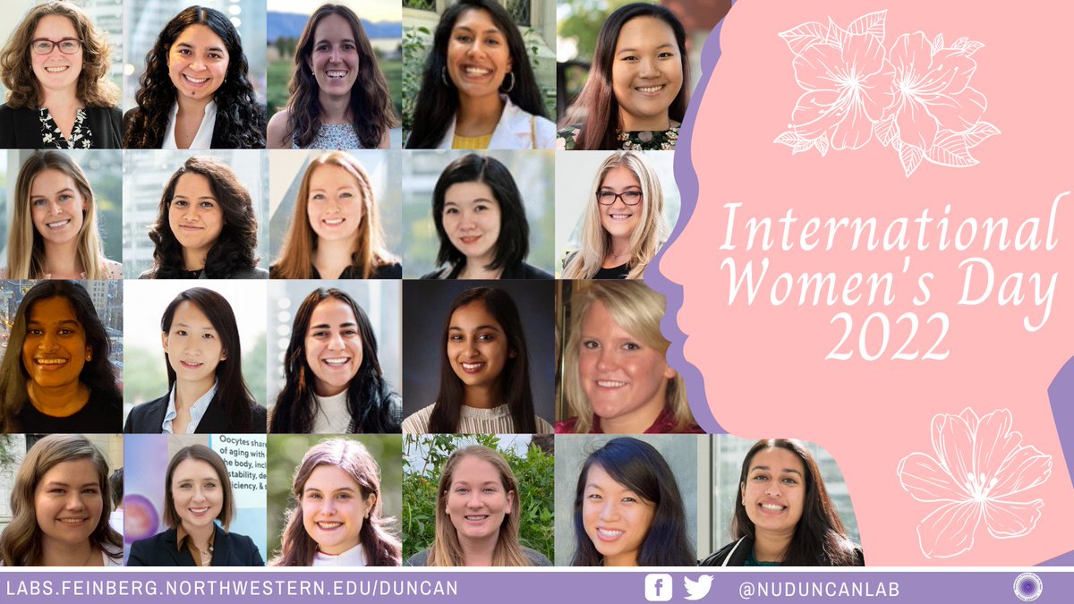 NUDuncanLab's tweet image. ⭐️In honor of International Women&apos;s Day, we want to celebrate and thank all the talented individuals in our lab for leading the way!⭐️
@LuTracyZhou @FarnersRiera @KMVelez05 
@NU_CRS @NMGynecology 
#InternationalWomensDay #ReproductiveScience #WomeninSTEM #IWD2022