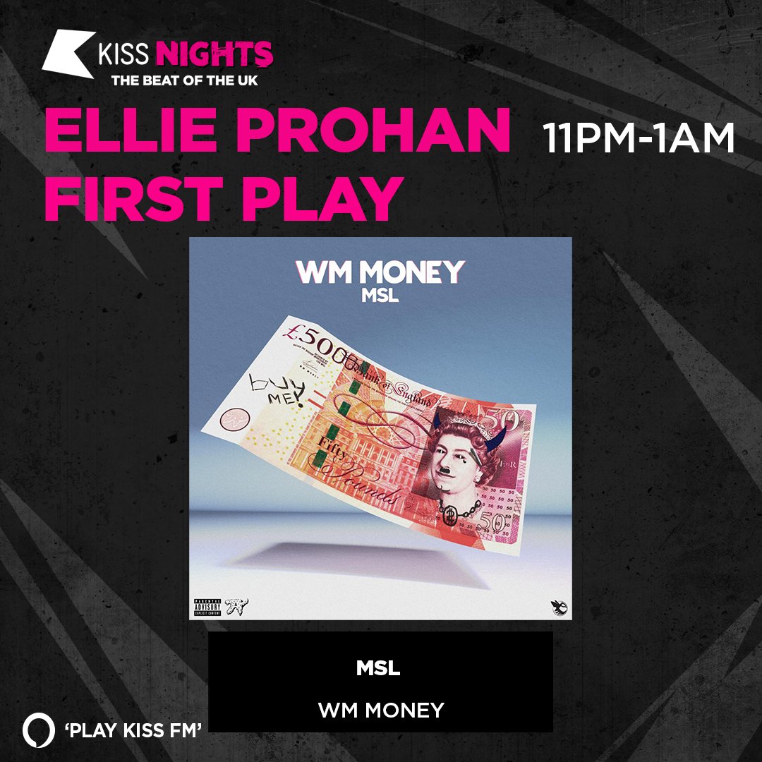 The single "WM Money" by <a href="/infamosmsl1/">MSL 🇺🇬X🇬🇧</a> first play tonight on <a href="/DJEllieProhan/">Ellie Prohan</a> show via @KissFMUK make sure to lock into the show 🔥 

#music #Radio #kissfm #Firstplay #rap #NEW