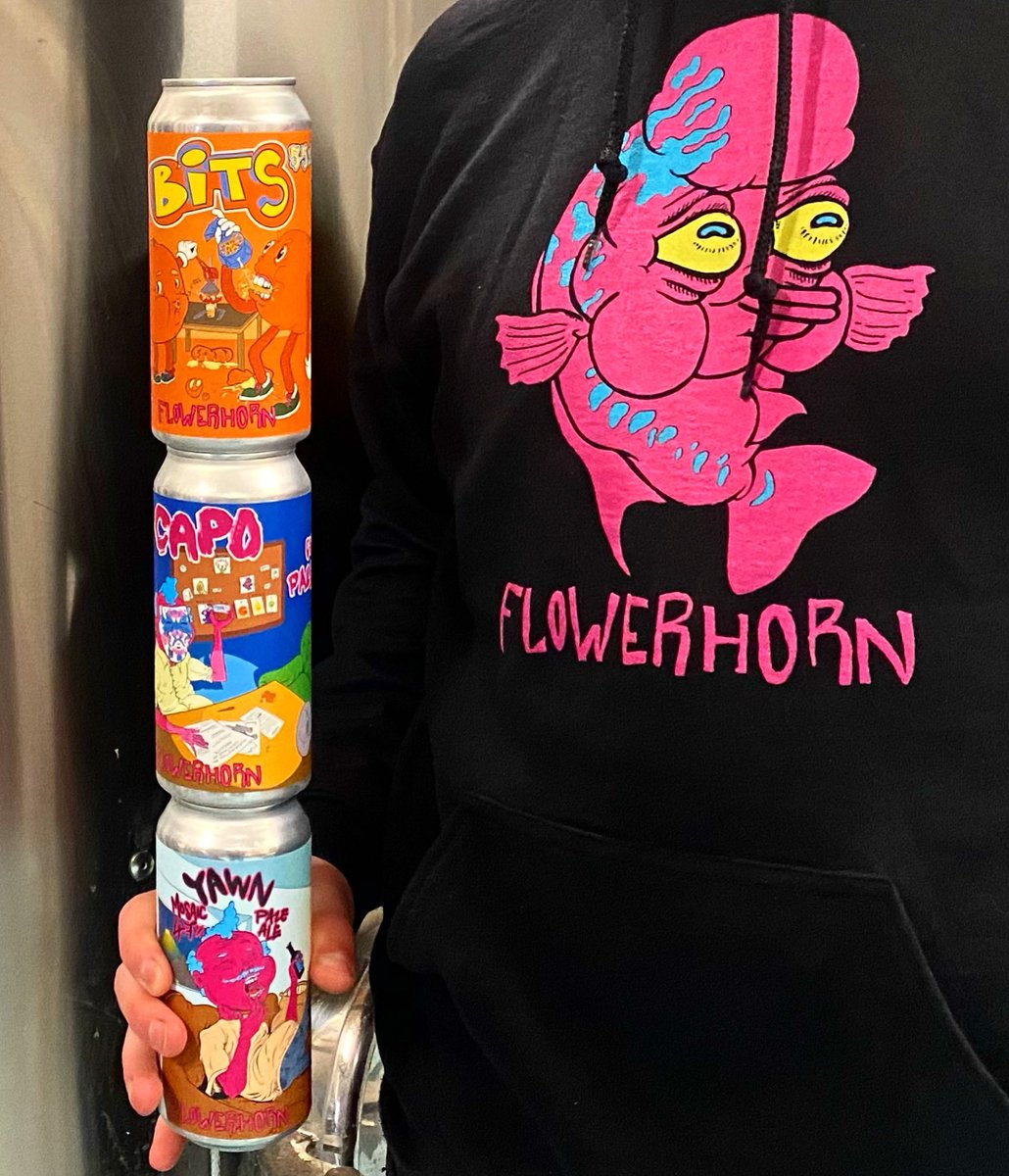 flowerhornbrew's tweet photo. We are delivering cans of Yawn, Capo and Bits locally on Thursday! 
🚙🥱🍺🍊
Fill your fridges using the link in our bio! https://t.co/q09i1maxkK