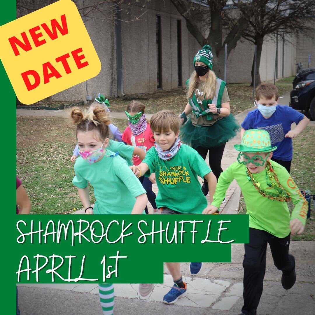 DyerElem's tweet photo. Due to the weather forecast for this Friday, we have decided to RESCHEDULE the Shamrock Shuffle for Friday, April 1! https://t.co/lbv0FGI8tM