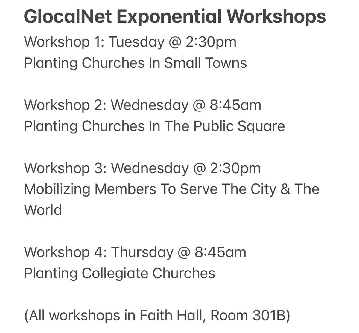 Leading some church planting breakouts @ Exponential this week with some of our <a href="/GlocalNet/">GlocalNet</a> crew. At Exponential? Come through.