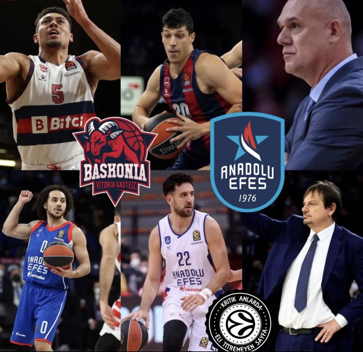 Bu akşam Anadolu Efes ile karşılaşacak olan Baskonia'ya yürektennnnnn başarılar dilerim 💪😋