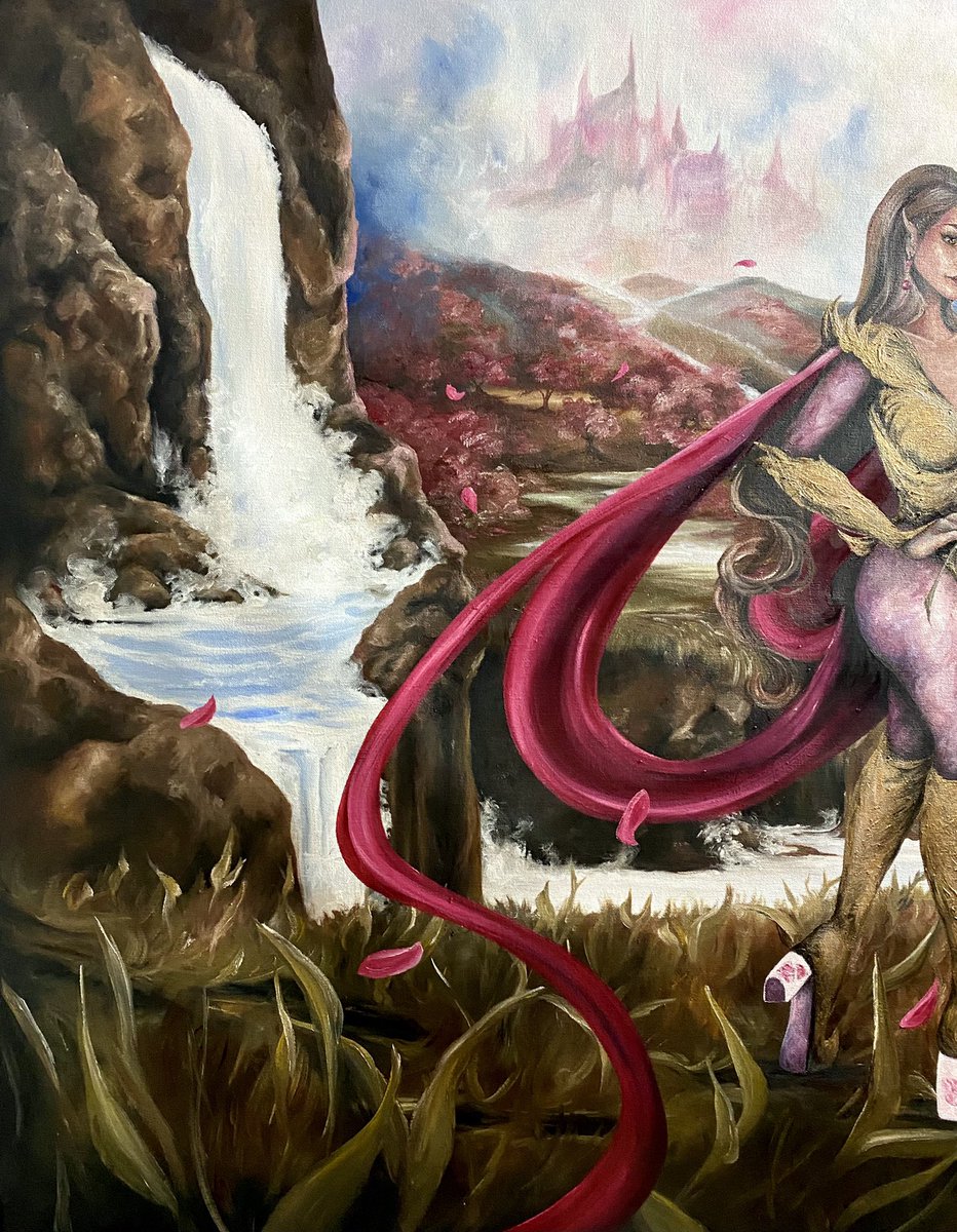 BridgetWinder's tweet photo. NEW SINGING-AND-PAINTING! 
Love you. Keep going. 
🎧🖤🌸🎶🎙🏹
-
“Multiple Streams.”
(5 feet x 3 feet, 3 inches; water-based oils and metallic acrylic)
-
#BridgetWinderArt
#SingingAndPainting
-
FULL VIDEO HERE
https://t.co/ftSM6W4MIV https://t.co/eA0M0pxoGA
