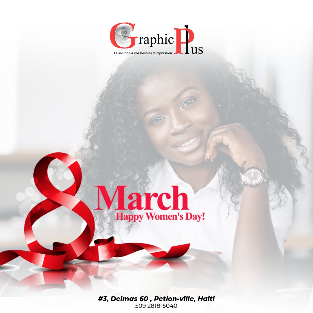GraphicPlusHT's tweet photo. Happy international Women's day!!!
.
#Women's #WomensDay #GraphicPlus https://t.co/v98uYNaQoX